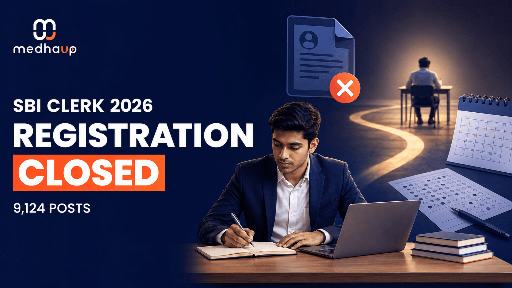SBI Clerk 2026 Registration Closed: 9,124 Junior Associate Vacancies, Prelims Next — Check Exam Date & Selection Process