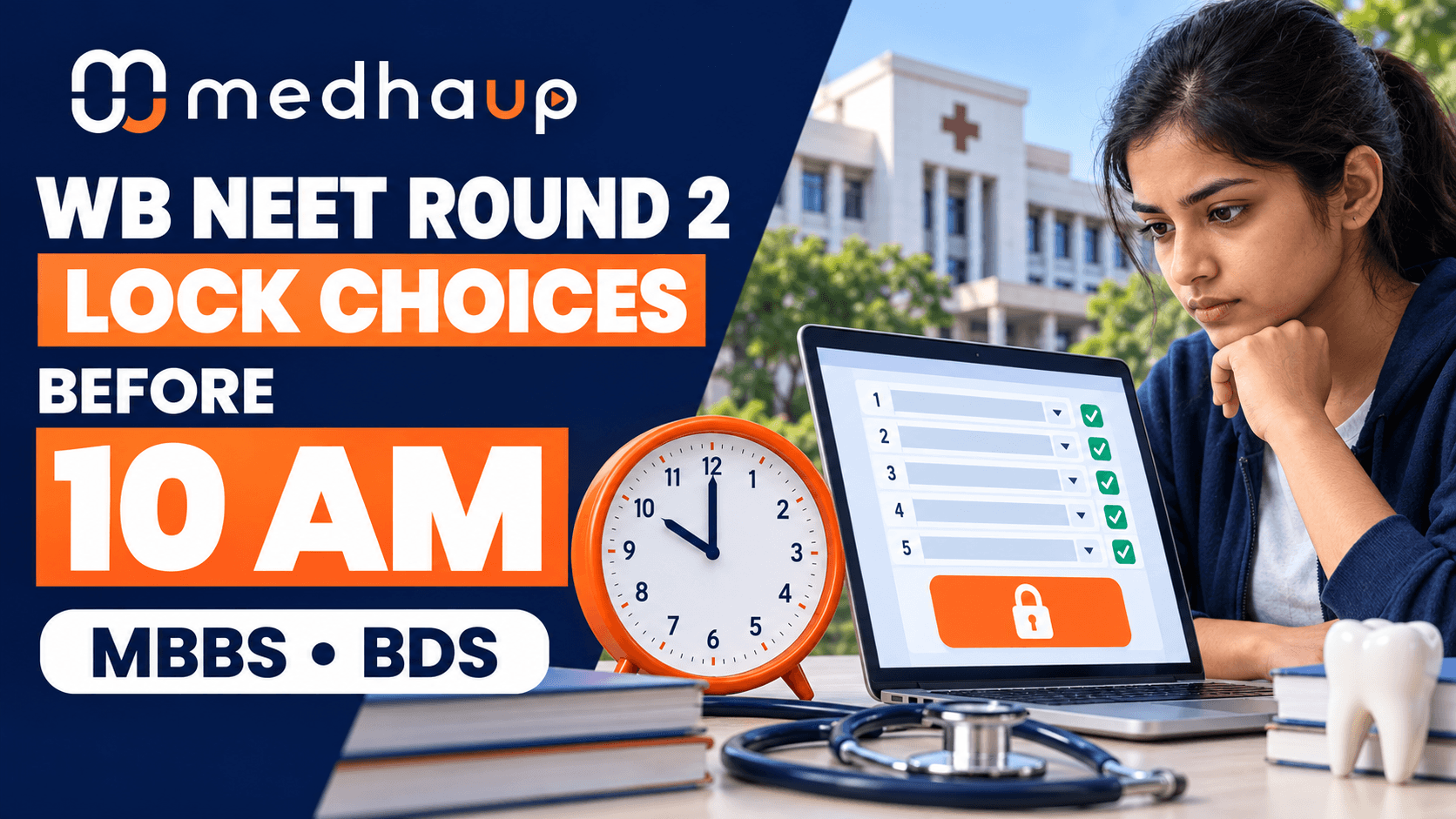 WB NEET Round 2 Choice Filling Last Date Today: Lock MBBS/BDS Choices Before 10 AM