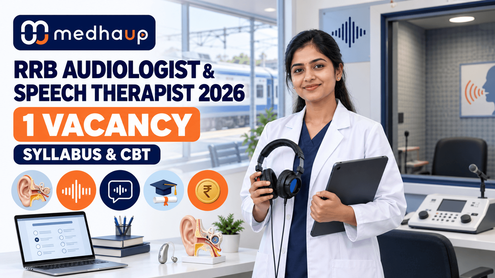 RRB Audiologist & Speech Therapist Recruitment 2026: 1 Vacancy, Eligibility, Salary, Syllabus & CBT Pattern